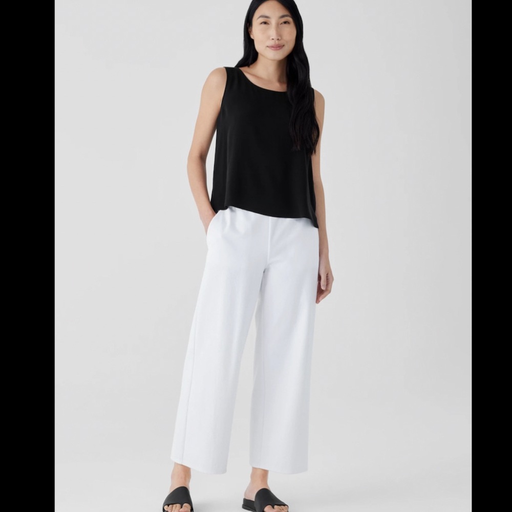 Eileen Fisher Cotton Ponte Wide Leg Pants
